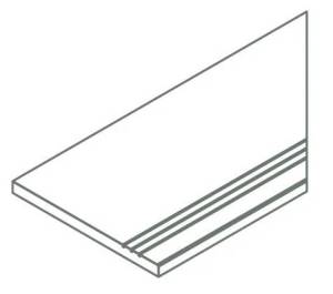 Бордюр Italon Авангард X2 620090001174 Сильвер закругленный грип правый 30x120