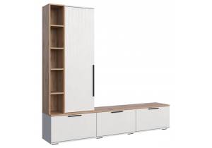 ТВ-тумба Woodville Филеста 664895 белый / дуб вотан