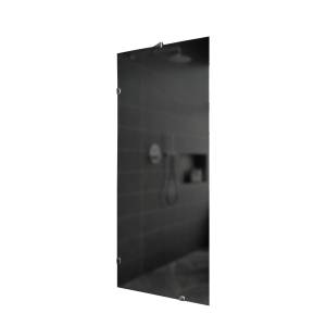 Душевая перегородка MaybahGlass MGD-271-4 79x195, стекло графит матовый 8 мм, профиль хром глянцевый