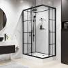 Душевая кабина Niagara Standart ST120/80/15QL/KL/BKT 1200х800х2150, профиль черный матовый, левая, 3 места фото 4
