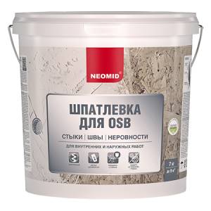 Шпатлевка для OSB плит для внутренних и наружных работ Neomid 7 кг