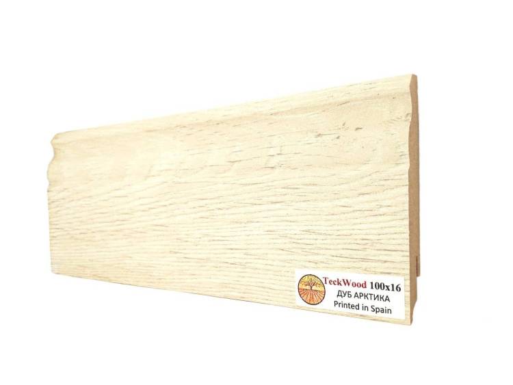 Плинтус МДФ TeckWood цветной Дуб Арктика (Arctic Oak) 2150х100х16