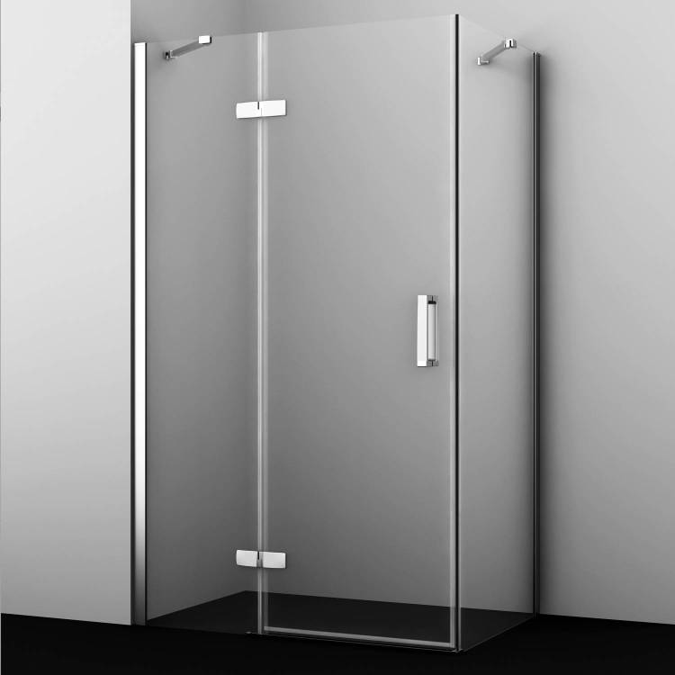 Душевой уголок Wasserkraft Aller 10H06LWHITE профиль хром, белый, стекло прозрачное, 120x80x200