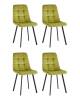 Набор из 4 стульев Stool Group Chilly OS-2011-V seat HLR-53 DUAL X4 фисташковый, велюр
