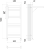 Полотенцесушитель Terminus Валенсия П14 50x100, водяной фото 4