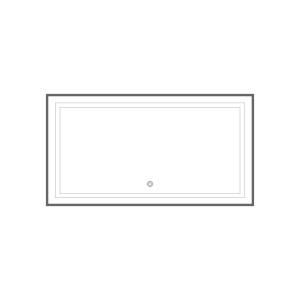 Зеркало Fixsen FX-2090F с LED подсветкой, графит, 90x70 см