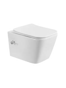 Унитаз подвесной BelBagno Kraft BB7106CH-TOR-BS/SC безободковый, с сиденьем микролифт, с функцией биде и смесителем