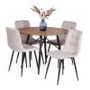 Стул Tetchair Chilly (mod. JSC-220) 21497 Light grey (светло-серый) HLR14, черный, велюр, металл фото 6