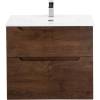 Тумба с раковиной Belbagno Etna H-60 ETNA-H60-700-2C-SO-RW-P 70x45x60 Rovere Moro подвесная с двумя выкатными ящиками, с доводчиками