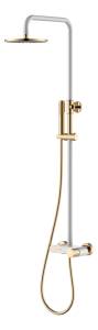 Душевая стойка Boheme Stick 128-WG.2 Stick White Touch Gold