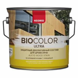 Защитно-декоративный состав на алкидной основе Neomid Bio Color Ultra сосна 2.7 л