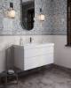 Тумба с раковиной Kerama Marazzi Cubo 100 CUB.100.2/WHT.M подвесная, белая матовая, с ящиками фото 3