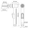 Гигиеническая лейка Wasserkraft Mindel A157 с фиксатором, белый матовый фото 3