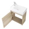 Тумба с раковиной Belbagno Kraft Mini KRAFT MINI-500/260-1A-SO-RGB-L 45x25x50 Rovere Galifax Bianco подвесная с распашной дверцей, левосторонняя фото 3