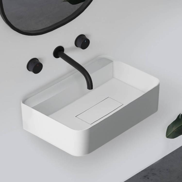 Раковина Abber Stein AS2626 подвесная, 50 см, белая матовая