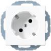 Розетка с заземлением наклонная 45 градусов Jung A 500 белая A520-45KIWW