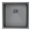 Мойка кухонная Paulmark Gerberg 44 Uni PM254444-GM Вороненая Сталь, 44x44