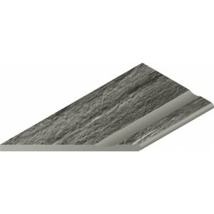 Бордюр Italon Скайфолл X2 620090000698 Бортик Гриджио Альпино С Выемкой Закругленный Левый 30x60