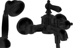 Смеситель для ванны с душем Bravat Art F675109BM-B черный