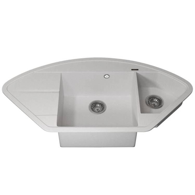 Мойка кухонная Uperwood Quartz UPD-06 3910202120 белая, 100.6x51
