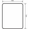 Зеркало Uperwood Modul 3049345671 с подсветкой, бесконтактный сенсор, антизапотевание, холодная подсветка, черное, 65x80 см фото 2