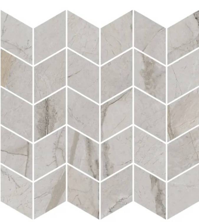 Декор Kerama Marazzi Ифран KMD2MSM007BR мозаичный серый светлый глянцевый обрезной 30x31.2