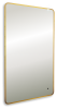 Зеркало Art&Max Siena S AM-SieS-600-1000-DS-F-Gold с подсветкой, риверсивное, Золотое, 100x60