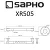 Поручень SAPHO X-ROUND с противоскользящим покрытием 400 мм, нержавеющая сталь фото 2
