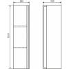 Шкаф-пенал Uperwood Next Premium 2950205311 белый, графит, 35 см фото 5