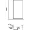 Шторка на ванну Wasserkraft Berkel 48P02-110B фото 2