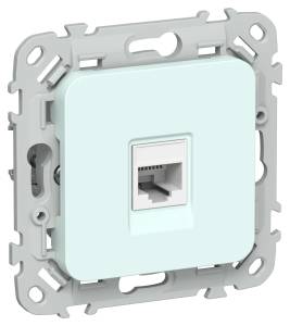 Розетка компьютерная RJ45 IEK Flite FI-K12-1-K94 холодный лед