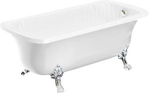 Ванна из искусственного камня Migliore Olivia 24394 174x80 белая, хром