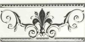 Бордюр Ape Ceramica Noblesse S001224 Cenefa Noblesse Blanco Silver 20x10