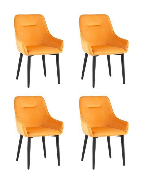 Набор из 4 стульев Stool Group Диана MC101-2 KD HLR-41 X4 оранжевый
