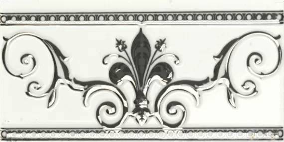 Бордюр Ape Ceramica Noblesse S001224 Cenefa Noblesse Blanco Silver 20x10