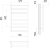 Полотенцесушитель Terminus Хендрикс П8 50x80 бп500 слева, водяной фото 3