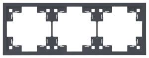 Трехместная рамка Rikett Standart 35830 BT базальт