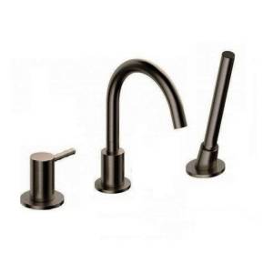 Смеситель Remer Minimal N072CFP черный брашированный хром