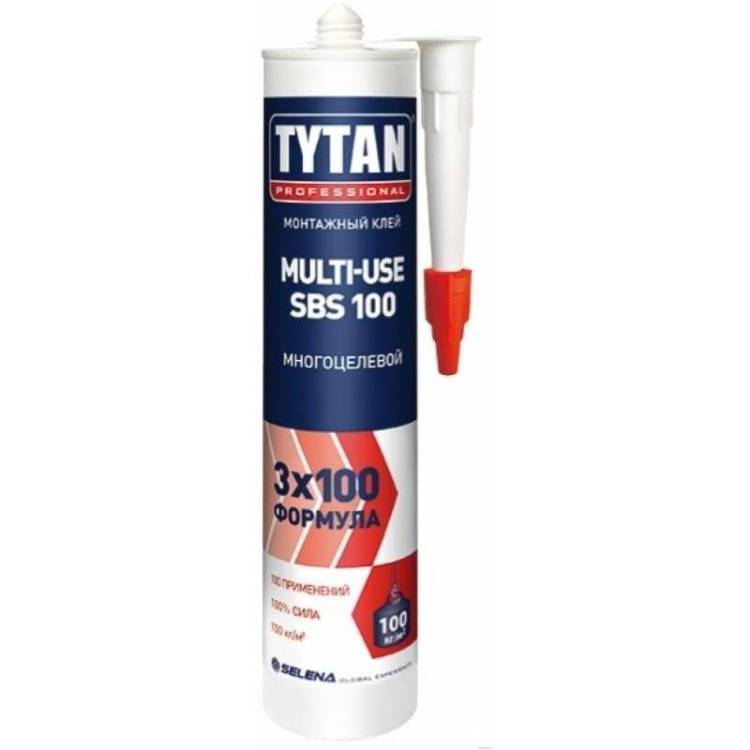 TYTAN PROFESSIONAL MULTI-USE клей монтажный, каучуковый для наружных и внутренних работ (310мл)