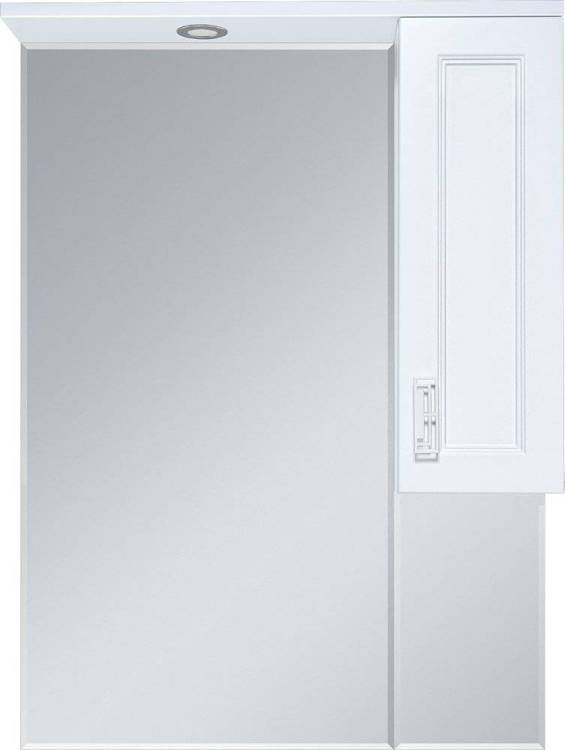 Зеркало Misty Дива 65 R c подсветкой, белое