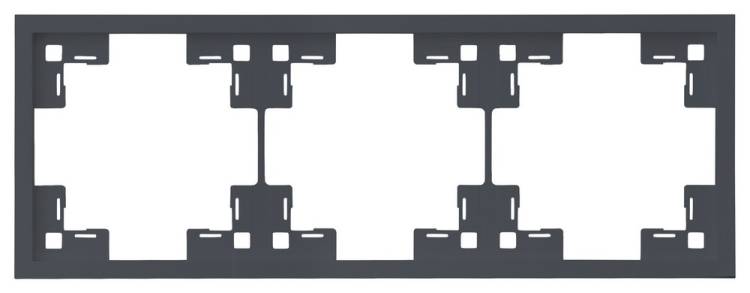 Трехместная рамка Rikett Standart 35830 BT базальт