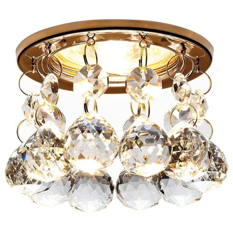 Встраиваемый точечный светильник Ambrella light Crystal K2051 CL/G