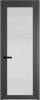 Межкомнатная дверь Profil Doors 1 AGP цвет профиля Серая ночь, стекло безопасное 6 мм мору осветленное 700x2000