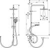 Душевая стойка Hansgrohe Vernis Blend Showerpipe 200 1jet Reno 26099670 EcoSmart, черная матовая фото 3