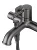 Смеситель для ванны Wonzon & Woghand WW-88037073-BGM с душем, темный графит фото 5