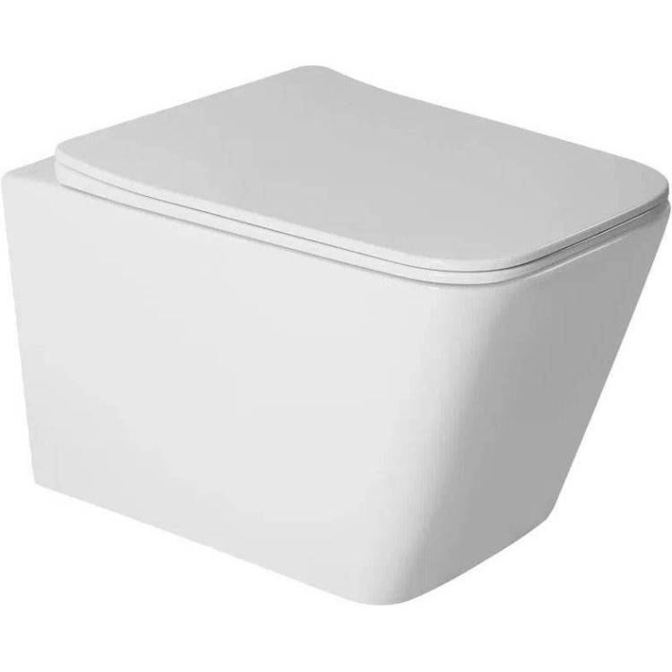 Унитаз подвесной BOND F04 F04-10 безободковый, с крышкой-сиденьем микролифт