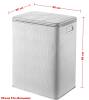 Корзина для белья Geralis KWH-S белая, хром, большая фото 2