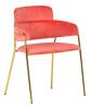 Стул Bradex Home Napoli FR 0324, коралловый с золотыми ножками