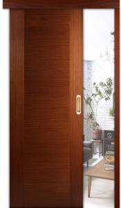 Раздвижная шпонированная дверь Belwooddoors Классика люкс глухая орех 900x2000
