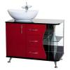 Тумба с раковиной Bellezza Рио 90 L красная с черным